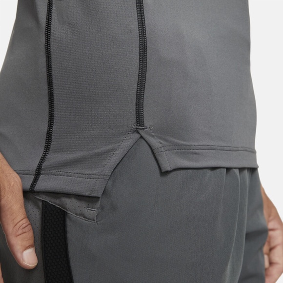NIKE Men's Pro Dri-FIT Slim Fit Sleeveless Top in Iron Grey - Picture 5 of 6